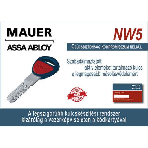 31x36 Mauer NW5 csúcskategóriás törésvédett erősített zárbetét