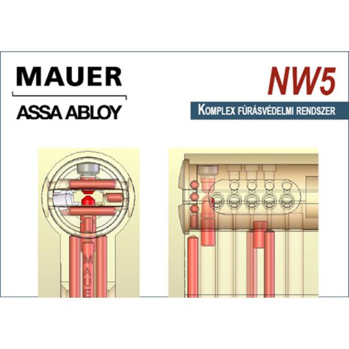 41x71 Mauer NW5 csúcskategóriás törésvédett erősített zárbetét