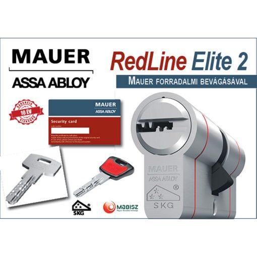 41x46 Mauer RedLine Elite 2 törésvédett biztonsági zárbetét