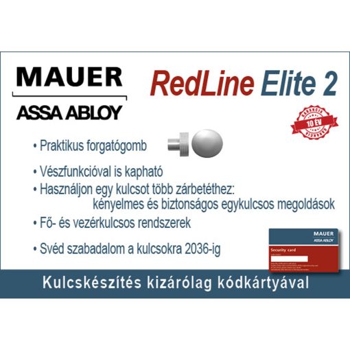 41x51 Mauer RedLine Elite 2 törésvédett biztonsági zárbetét